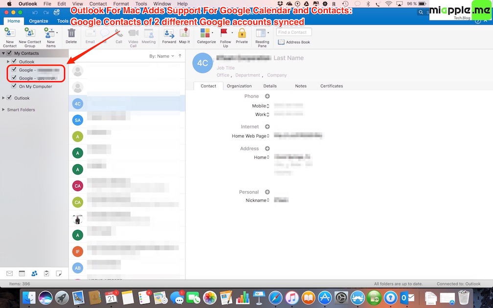outlook for mac 2016 could not synchronize record